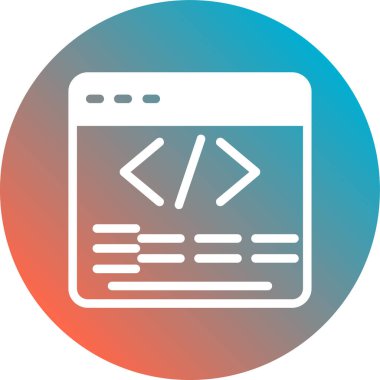 Web geliştirme simgesi vektör illüstrasyonu