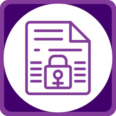 Kilitli bir belgenin vektör simgesi