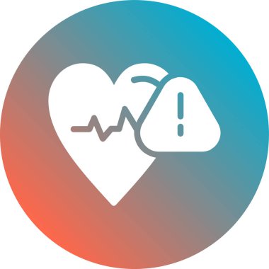 Kalp ikonu vektör illüstrasyonu