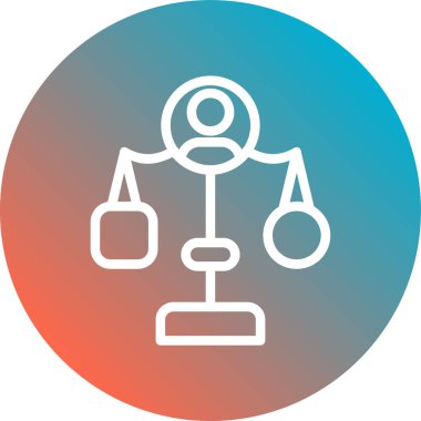 Adalet ve finans logosunun vektör simgesi