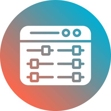 Sunucu. Web simgesi basit illüstrasyon