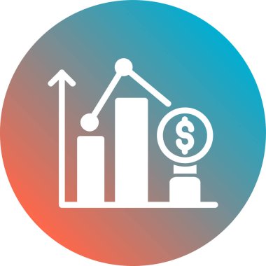 İş ve finans simgesinin vektör illüstrasyonu