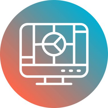 seo modern simgesinin vektör illüstrasyonu