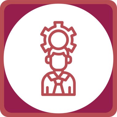 Mühendis. Web simgesi basit illüstrasyon