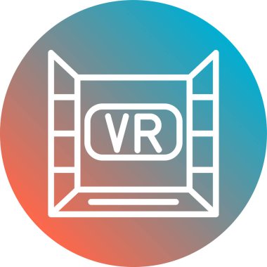 Sanal modern simgenin vektör illüstrasyonu