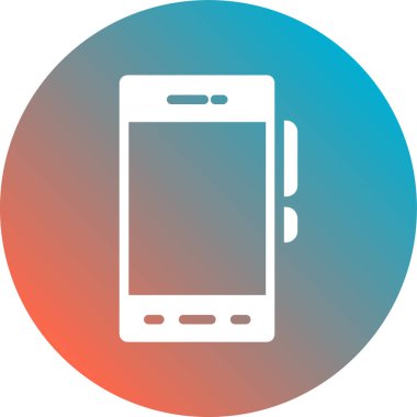 mobil vektör dairesi düz simgesi