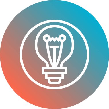 Soyut arkaplanda ampul simgesi izole edildi