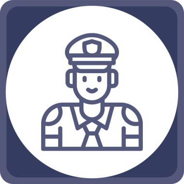 Polis memuru simgesinin vektör illüstrasyonu