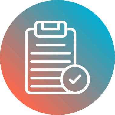 Kontrol listesi simgesi, vektör tasarımı