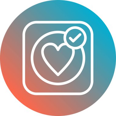 Kalp ikonu. Vektör illüstrasyonu