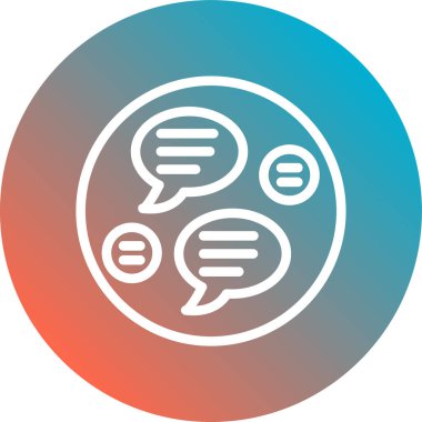 Sohbet simgesinin vektör illüstrasyonu