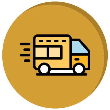 bus simgesi vektör illüstrasyonu