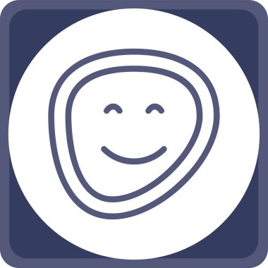 Gülümse. Web simgesi basit illüstrasyon