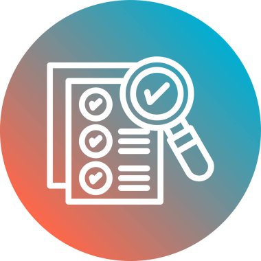 kontrol listesi düz simge vektör illüstrasyonu