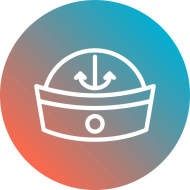 benzersiz gemi vektör çizgisi simgesi