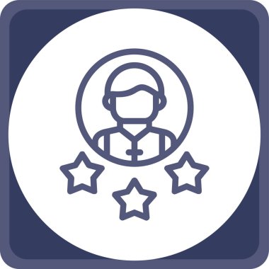 Yıldızlı bir adamın vektör çizimi