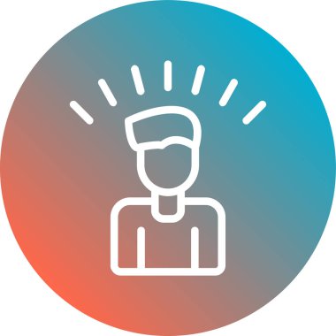 Benzersiz erkek kullanıcı vektörü simgesi