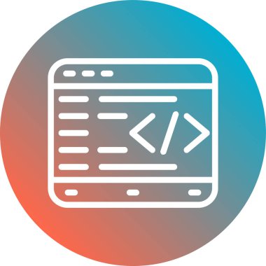 Simge vektör illüstrasyonu kodlanıyor