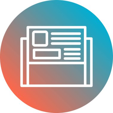 gazete simgesi vektör illüstrasyonu