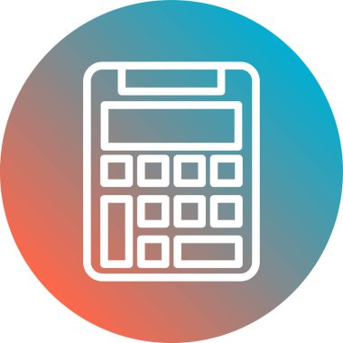 hesap makinesi simgesi vektör illüstrasyonu