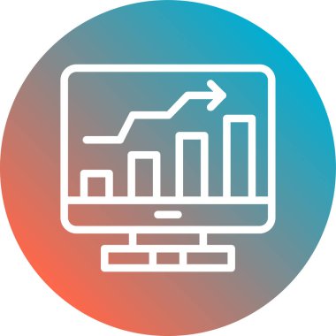 vektör lcd simgesi illüstrasyonu
