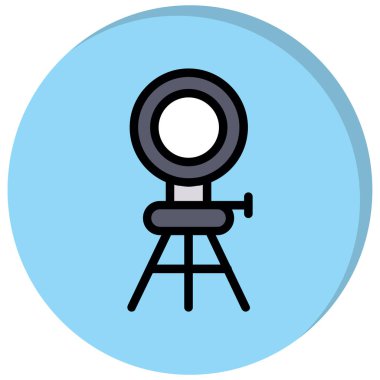 teleskop simgesi vektör illüstrasyonu