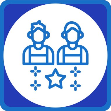 Yıldızlı bir kadının vektör çizimi