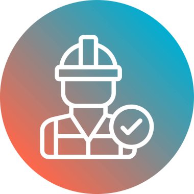 İllüstrasyon inşaat işçisi simgesi