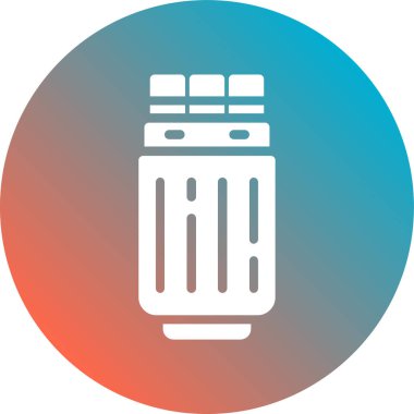 İzole edilmiş tek bir su şişesi simgesinin vektör çizimi