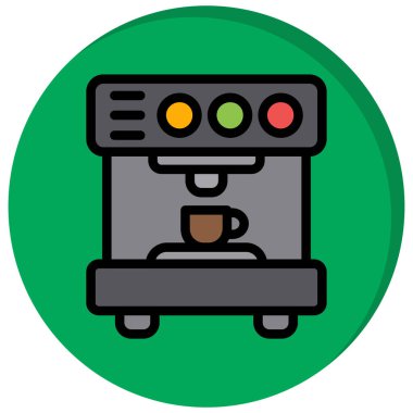 kahve makinesi simgesi, modern tasarım illüstrasyonu