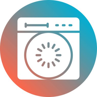 çamaşır makinesi izole vektör simgesi kolayca değiştirilebilir veya düzenlenebilir