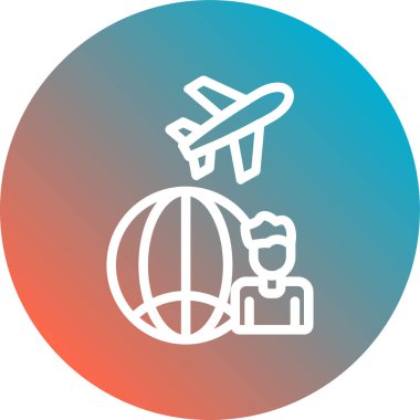 uçak ikonu vektör illüstrasyonu