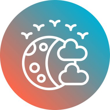 Gökkuşağı ile bulutun vektör simgesi