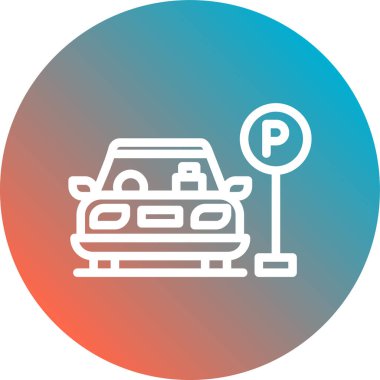 vektör olarak araba park simgesi