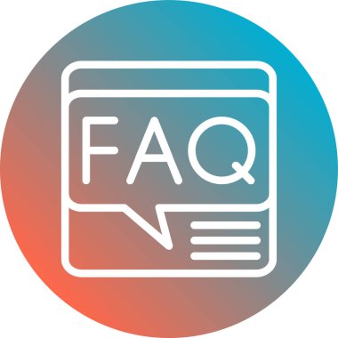 Faq vektör simgesi modern illüstrasyon