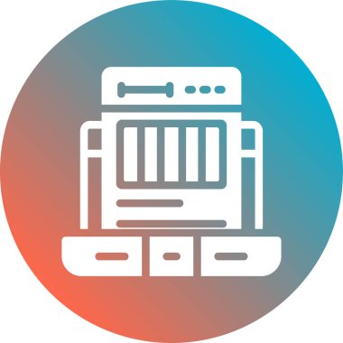 Yazıcı simgesi vektör illüstrasyonu