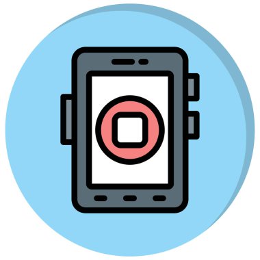 mobil akıllı saat, illüstrasyon, beyaz arkaplan üzerindeki vektör.