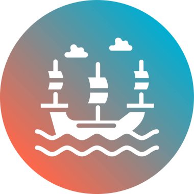 Gemi simgesi vektör illüstrasyonu