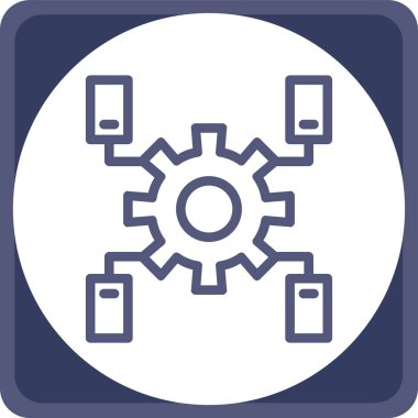 dişli simgesi vektör illüstrasyonu