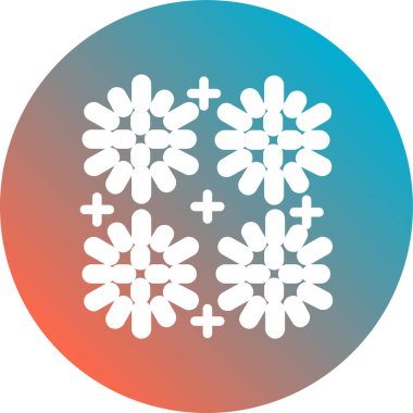 Havai fişek simgesi Glyph Gradyan Arkaplanı