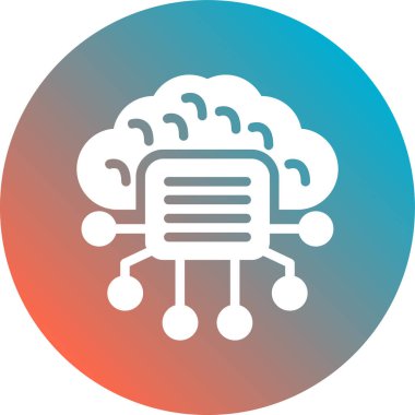 Modern bulut hesaplama simgesinin vektör illüstrasyonu