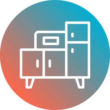 buzdolabı simgesi vektör illüstrasyonu