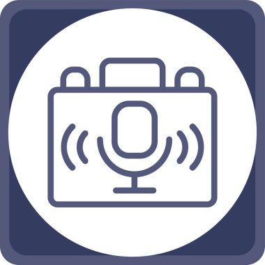 mikrofon simgesi vektör illüstrasyonu