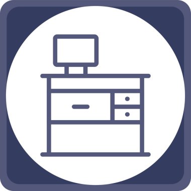 Mobilya simgesinin vektör illüstrasyonu