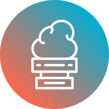 Bulut simgesi vektör illüstrasyonu