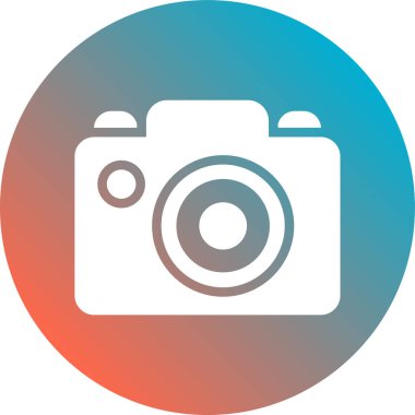 Modern kamera simgesinin vektör illüstrasyonu