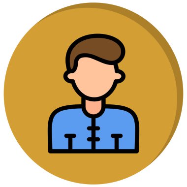 Bir insan simgesinin vektör illüstrasyonu