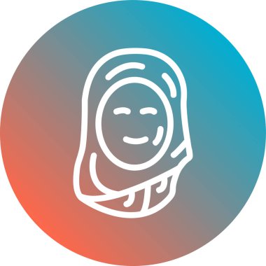 kadın yüz vektör simgesi