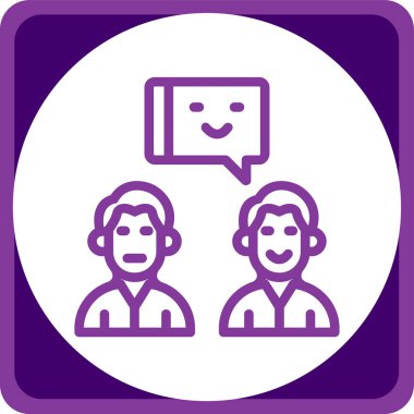 Konuş. Web simgesi basit illüstrasyon