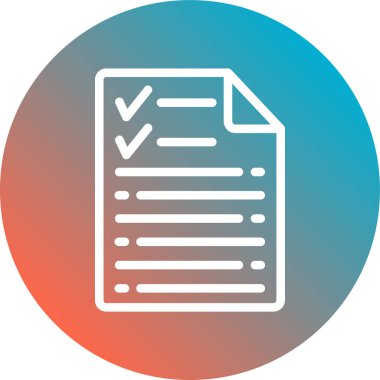 Kontrol listesi simgesi, vektör illüstrasyonu